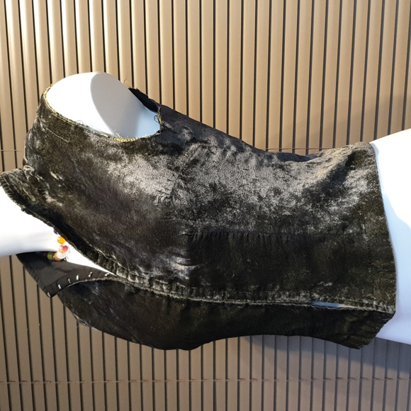 Size 10 sleeveless corset vest, tailored to accentuate waist & bust,cotton lined - Picture 5 of 15